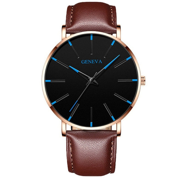 2020 Minimalist Men's Fashion Ultra Thin Watches Simple Men Business S ...