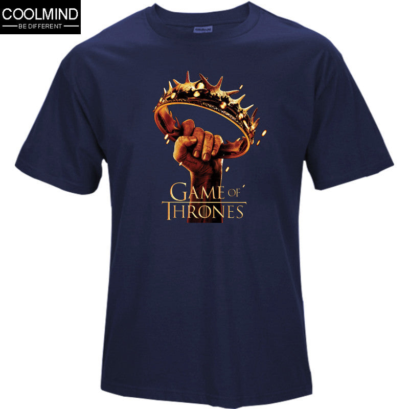 top quality cotton Game of Thrones Men T-shirt Short Sleeve casual O-Neck Tops Tees - Shopy Max