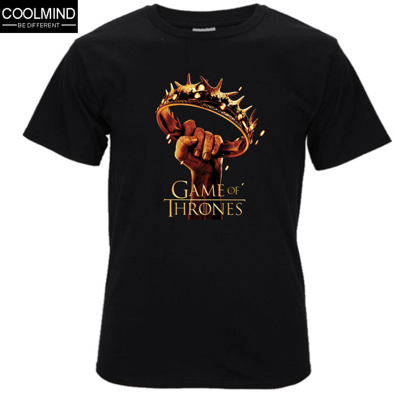 top quality cotton Game of Thrones Men T-shirt Short Sleeve casual O-Neck Tops Tees - Shopy Max