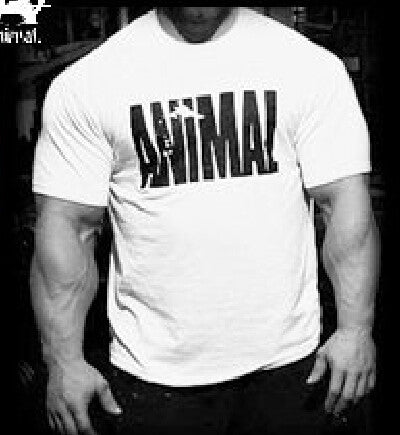 Animal print tracksuit t shirt muscle shirt Trends in 2016 fitness cotton brand clothes