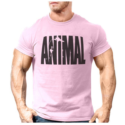 Animal print tracksuit t shirt muscle shirt Trends in 2016 fitness cotton brand clothes