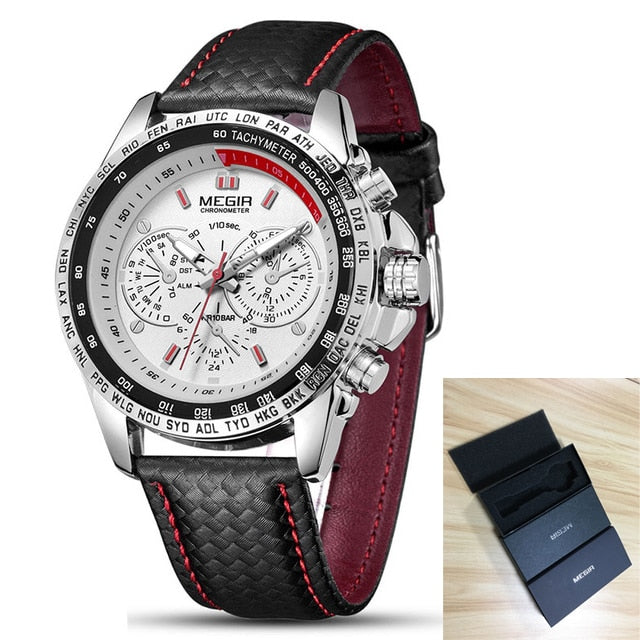 MEGIR Mens Watches Top Brand Luxury Quartz Watch Men Fashion Casual