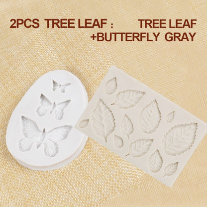 1/2/3Pcs 3D Silicone Baking Mold DIY Butterfly Maple Leaf Mould Chocolate Fondant