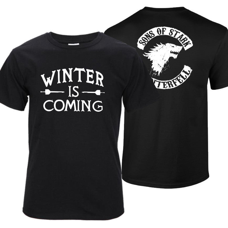 top quality cotton Game of Thrones Men T-shirt Short Sleeve casual O-Neck Tops Tees - Shopy Max