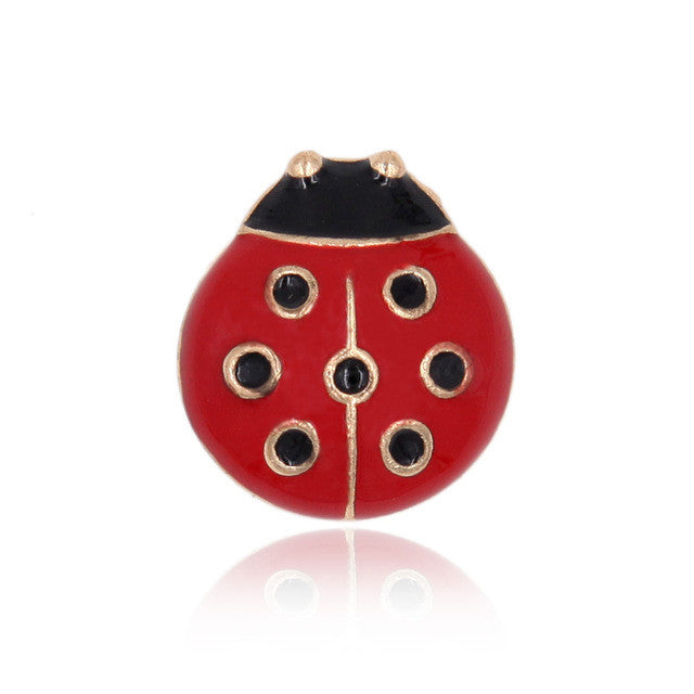 Enamel Ladybug Insect Brooch Pin Crystal Metal Women Fashion Jewelry Garment - Shopy Max