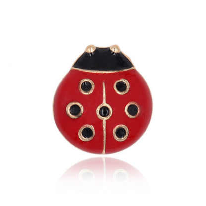 Enamel Ladybug Insect Brooch Pin Crystal Metal Women Fashion Jewelry Garment - Shopy Max