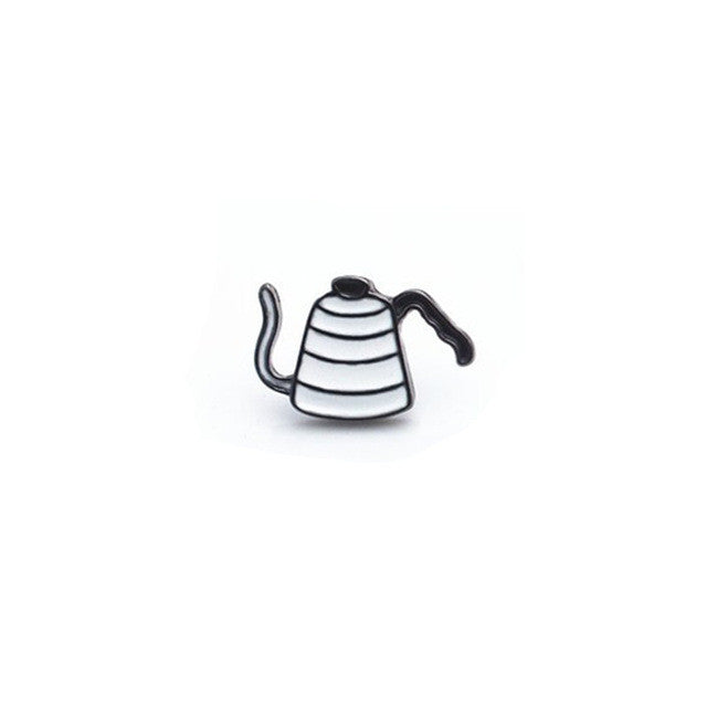 PF US Style Coffee Brooches Badges Enamel Pins Accessories Women's brooch Clothing Costume - Shopy Max