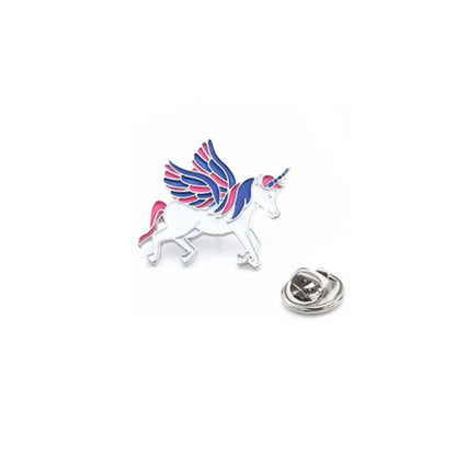 Cartoon Cute Unicorn Pegasus Rainbow Watermelon Brooches Collar Enamel Pin Icons - Shopy Max