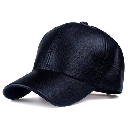 [YARBUU] CAP 2017 new Hot and winter PU Leather Baseball Cap Biker