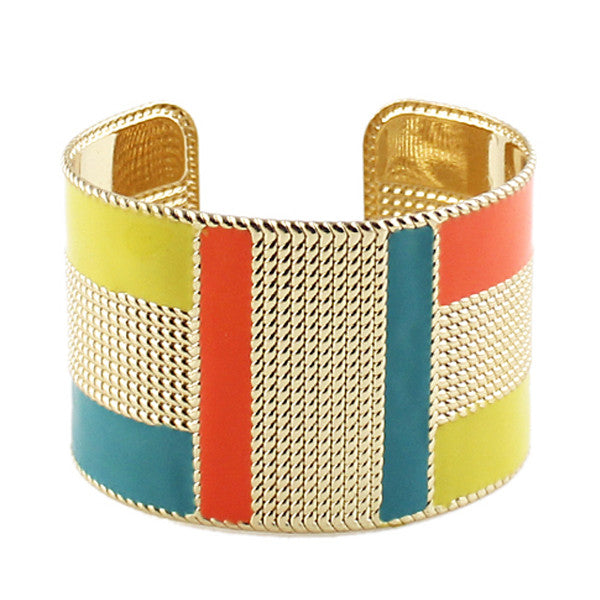 Color Block Cuff Bangle