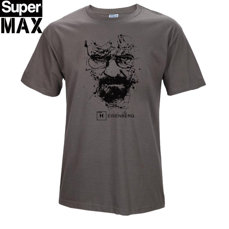 CXT03-C1 Top quality COTTON o neck heisenberg men tshirt short sleeve print casual