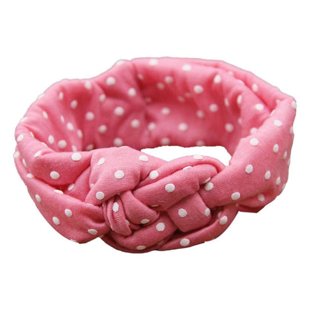 Baby Headband Dot Bow Headband Top Knot Headband Polka Dot Cross Knot Baby