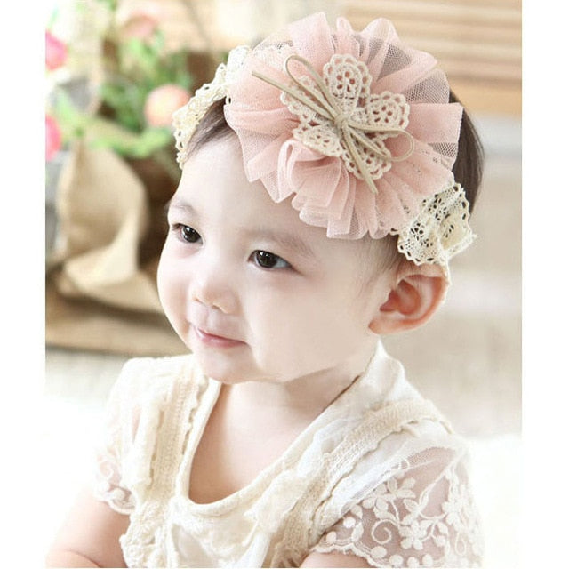 Beautiful Cut Peacock Feather Headband hairband Baby Kids Flower Infant Headbands