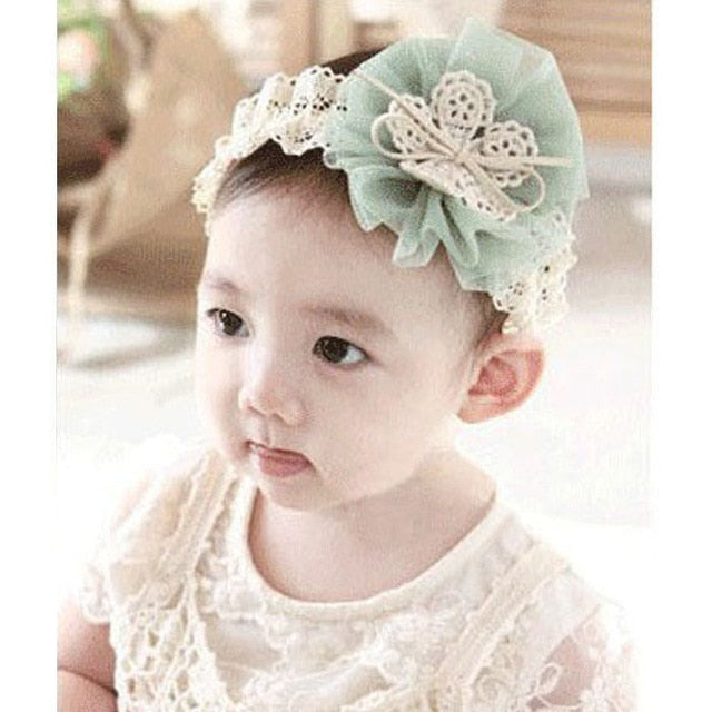 Beautiful Cut Peacock Feather Headband hairband Baby Kids Flower Infant Headbands