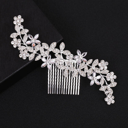 Elegant Huge Wedding Hair Combs For Bride Crystal Rhinestones Pearls Women Hairpins Bridal Headpiece Hair Jewelry Accessories