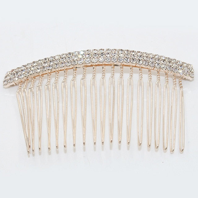 Elegant Huge Wedding Hair Combs For Bride Crystal Rhinestones Pearls Women Hairpins Bridal Headpiece Hair Jewelry Accessories