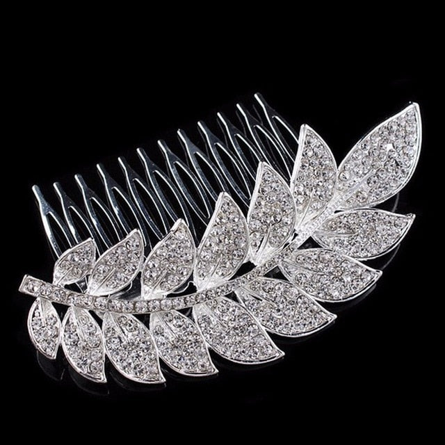 Elegant Huge Wedding Hair Combs For Bride Crystal Rhinestones Pearls Women Hairpins Bridal Headpiece Hair Jewelry Accessories