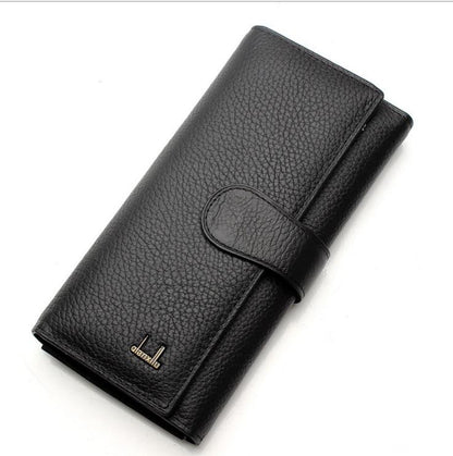 hot sale women genuine  leather wallet  brand luxury women three foldings  coin Purse handbag