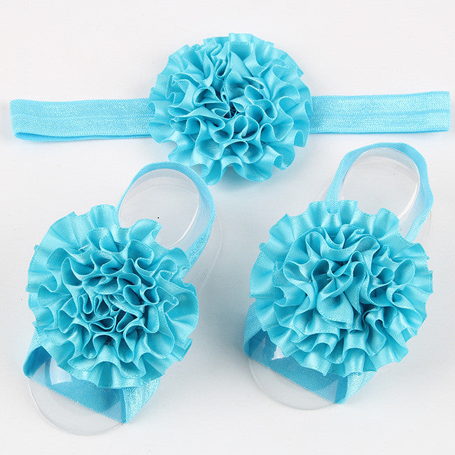 10Clrs Fashion Hot children Infant Baby Toddler girls flower Headband footband 3pcs - Shopy Max