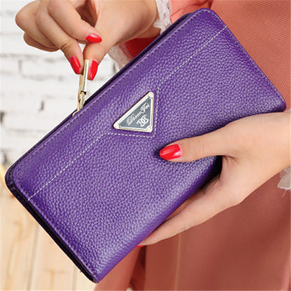 2016 fashion designer brand wallet genuine leather purse long women