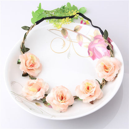 New High Quality Peony Women's Bohemian Floral Headbands Flower Party