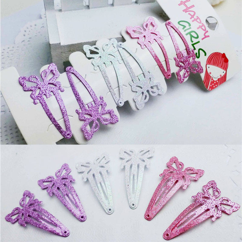 2016 New Cute Korean Baby Girls Shiny BB Hairpins Set Hair Clips Kids Children Headwear