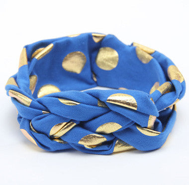 Baby Hair Accessories Scrunchy Baby Girl Headbands Cute Dot Baby Turban Headband Baby Haarband - Shopy Max