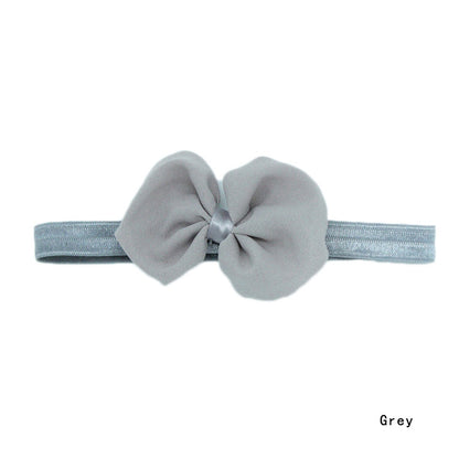 New High Quality 1pc 14 Colors Chiffon Bowknot Baby Headbands Solid Color