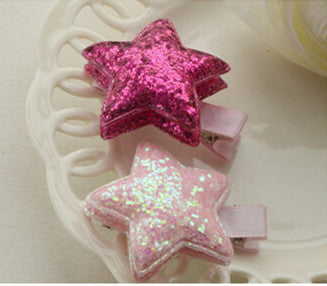 2pcs/lot Sequin Star Baby Girls Hair Clip Accessories Headwear Kids Children Barrettes Hairpins kk1028 - Shopy Max