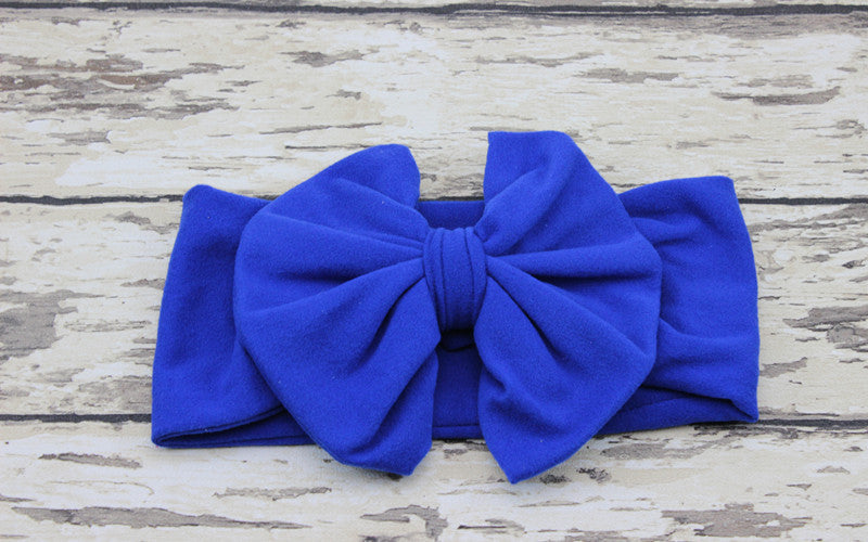 5" Cotton Large Bowkont Baby girls Headbands Vintage sector Big bows For Children