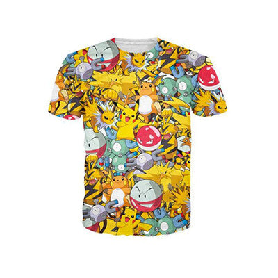 Mushroom Clown Cloud 3D Print T-Shirt