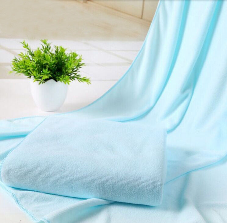 1 Pc 70x140cm Bamboo Towel Bath Shower Fiber Cotton Super Absorbent Home Hotel - Shopy Max