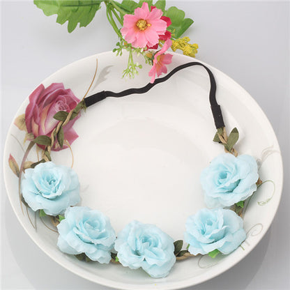 New High Quality Peony Women's Bohemian Floral Headbands Flower Party