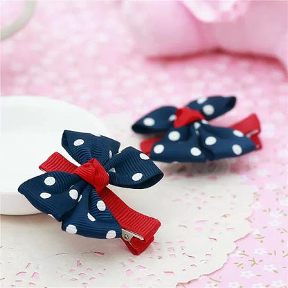 big bow dot children kids baby girls hair accessories clip hairpins barrettes headwear