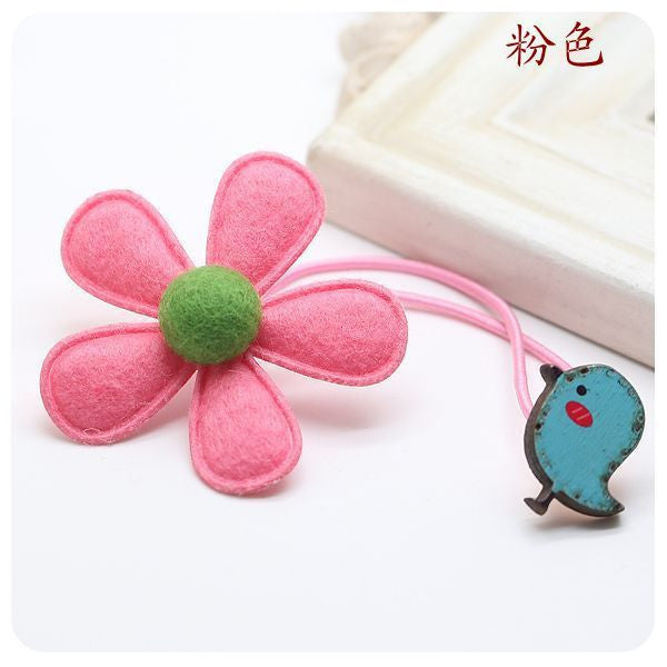 Birds Flowers children baby girls hair accessories rubber bands barrettes girl headwear bow