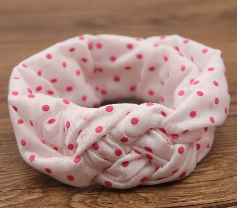 baby girls dot braided top knot twisted turban headband elastic for hair head bands wraps headbands accessories turbante wraps - Shopy Max