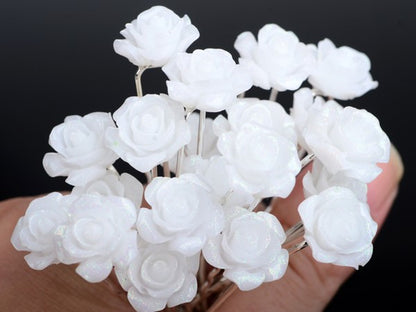 NEW 20/40pcs Wedding Bridal hairpin Crystal Faux Pearl Flower Shiny Hair pins Hair Clips Fashion Women