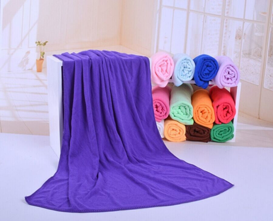 1 Pc 70x140cm Bamboo Towel Bath Shower Fiber Cotton Super Absorbent Home Hotel - Shopy Max