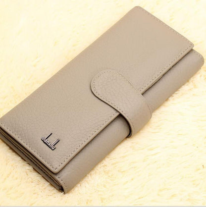 hot sale women genuine  leather wallet  brand luxury women three foldings  coin Purse handbag