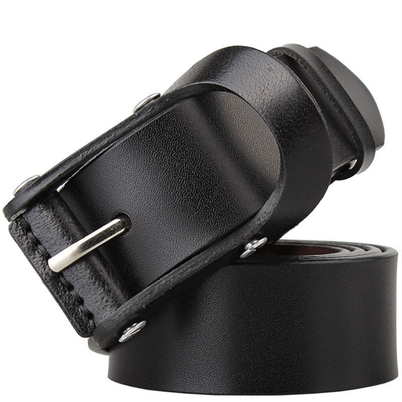 [MILUOTA] High quality 100% Genuine leather belts for men vintage fashion