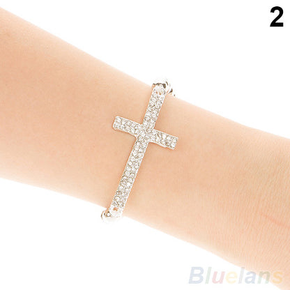 Crystal Cross Love Infinity Bracelet