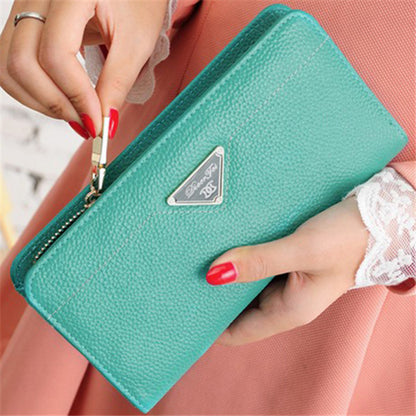 2016 fashion designer brand wallet genuine leather purse long women