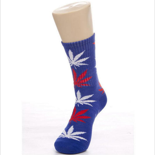 Hot Selling Germany's Harajuku Hiphop Men's Maple Leaf Sock Hemp Cotton