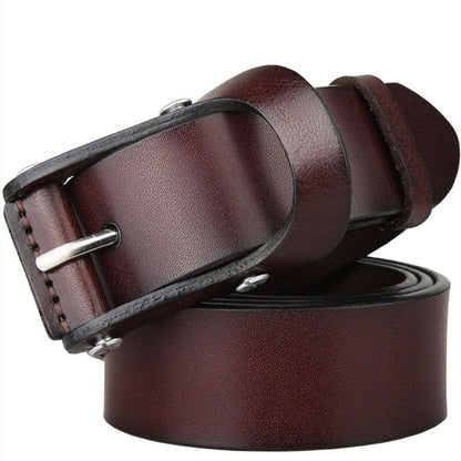 [MILUOTA] High quality 100% Genuine leather belts for men vintage fashion