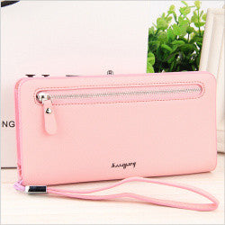 Baellerry Women Purse Business Card Holder For Woman Long Zipper Clutch - Shopy Max