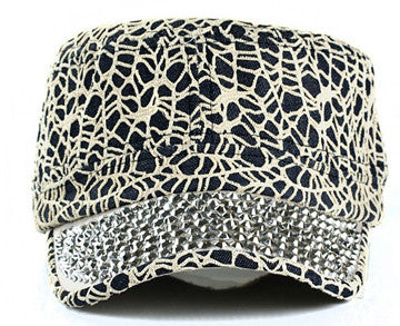 New Fashion sport caps snapback outdoors women's sun hat active summer lace and crystal stones decorated - Shopy Max