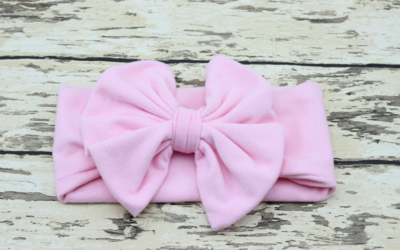 5" Cotton Large Bowkont Baby girls Headbands Vintage sector Big bows For Children