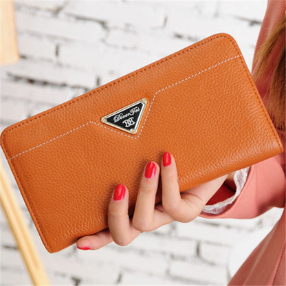 2016 fashion designer brand wallet genuine leather purse long women