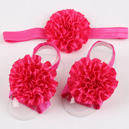 10Clrs Fashion Hot children Infant Baby Toddler girls flower Headband footband 3pcs - Shopy Max