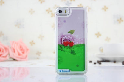 for iphone 5s hourglass case liquid case Fun Crystal Clear sand heart Quicksand Hard Cover Case Case for iPhone 5 5S